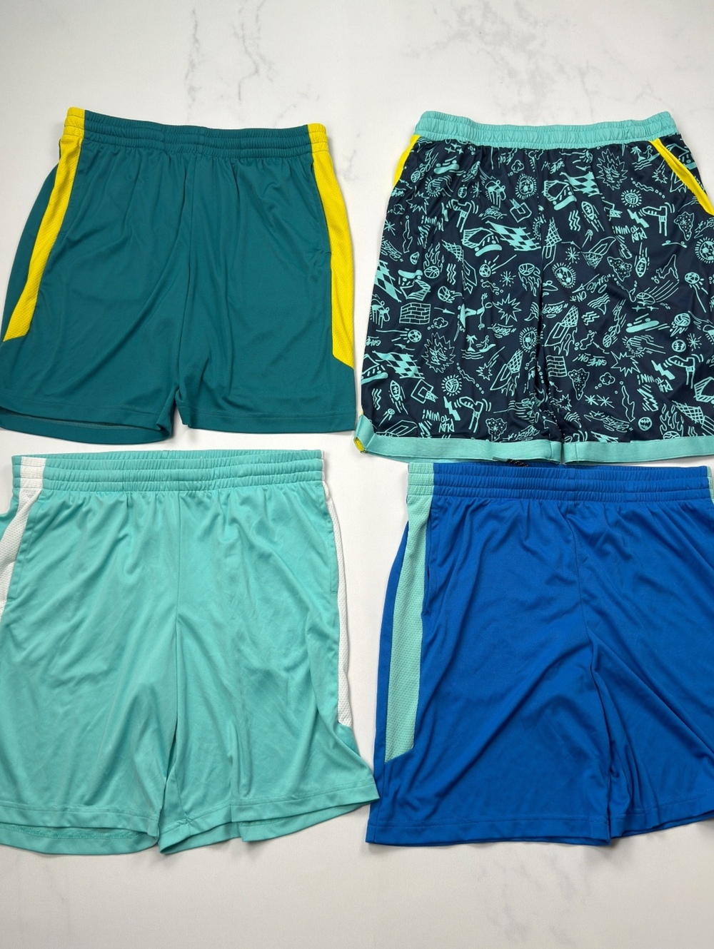 Tek Gear Athletic Shorts Multi-Color Dry Tek - XL Husky Boys Lot of 4